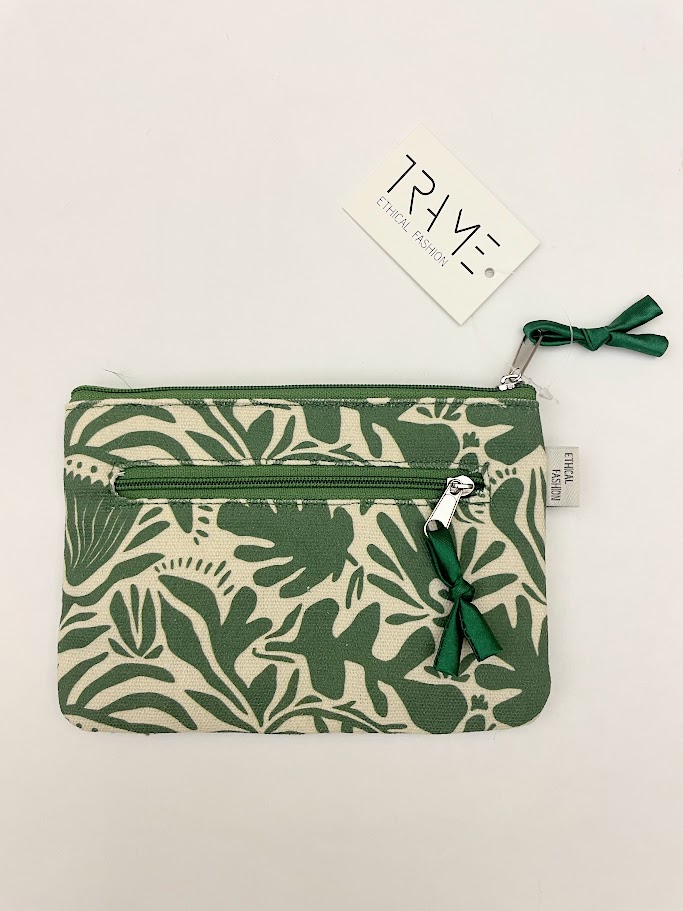 Portamonete 2 tasche in tessuto impermeabile Floresta