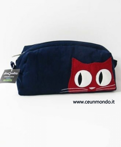 Portatrucco GATTO BLU 21x11 h cm