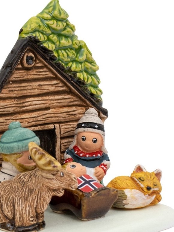 Presepe vichingo, Norvegia, in ceramica