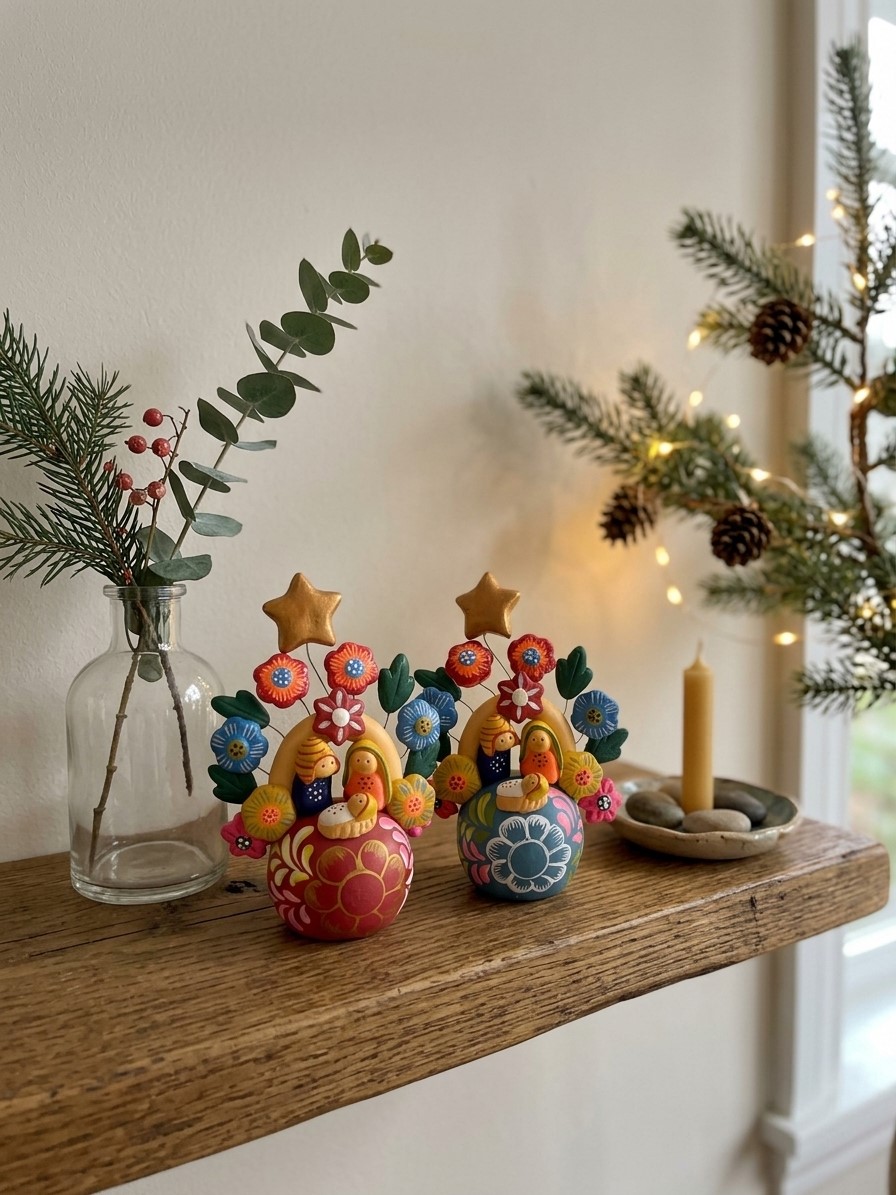 Presepe Albero Portafortuna su sfera