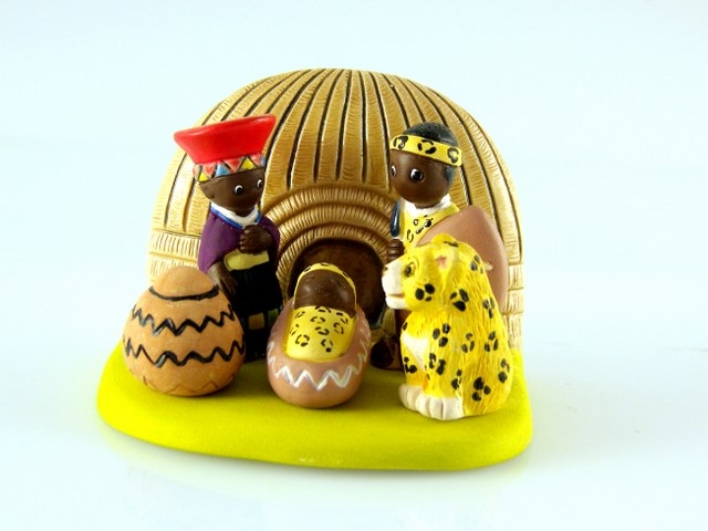 Presepe africano compatto con ghepardo