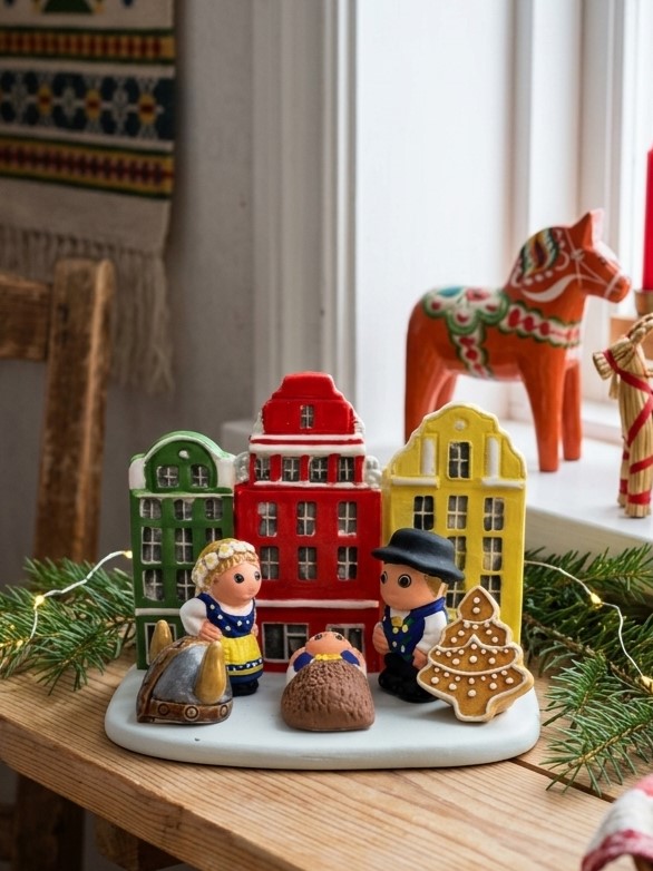 Presepe dal mondo Svezia in ceramica