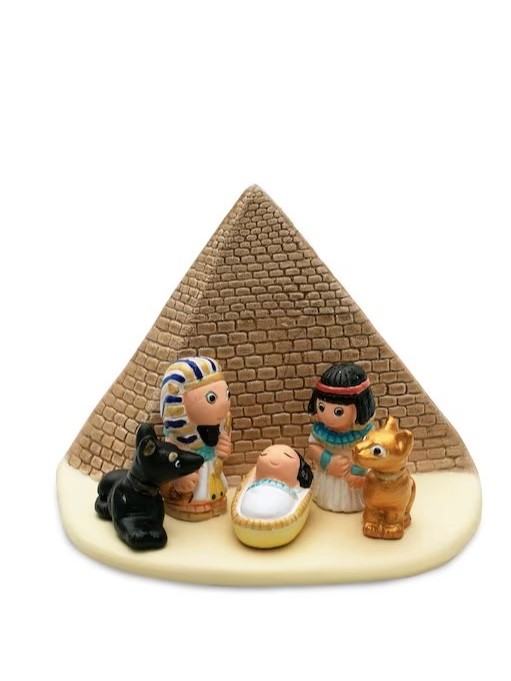 Presepe Antico Egitto in ceramica fatto a mano, Equo solidale dal Perù