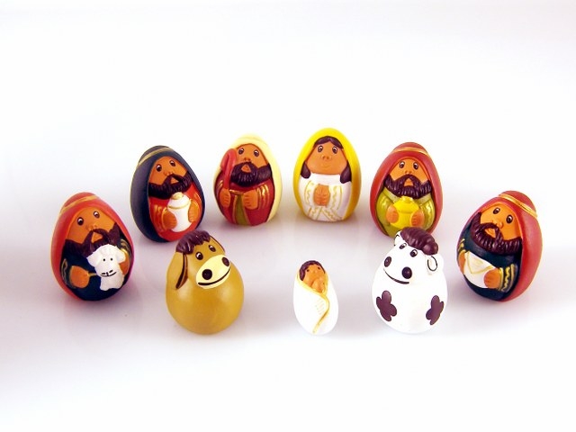 Presepe con figure tonde stile Botero