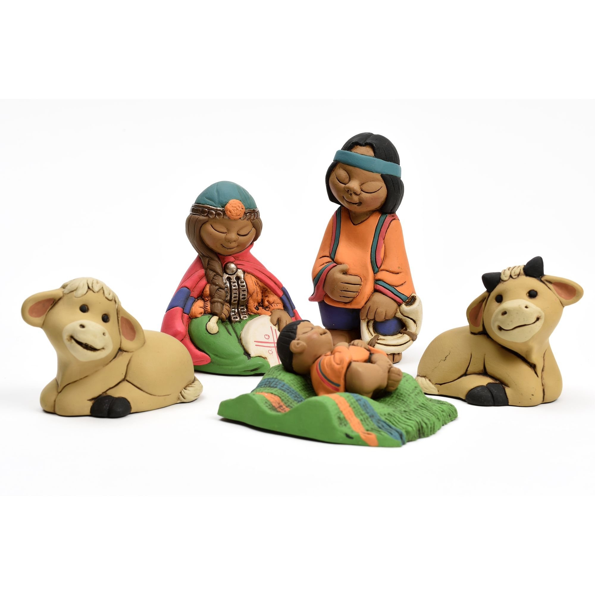 Presepe pellerossa grande in terracotta