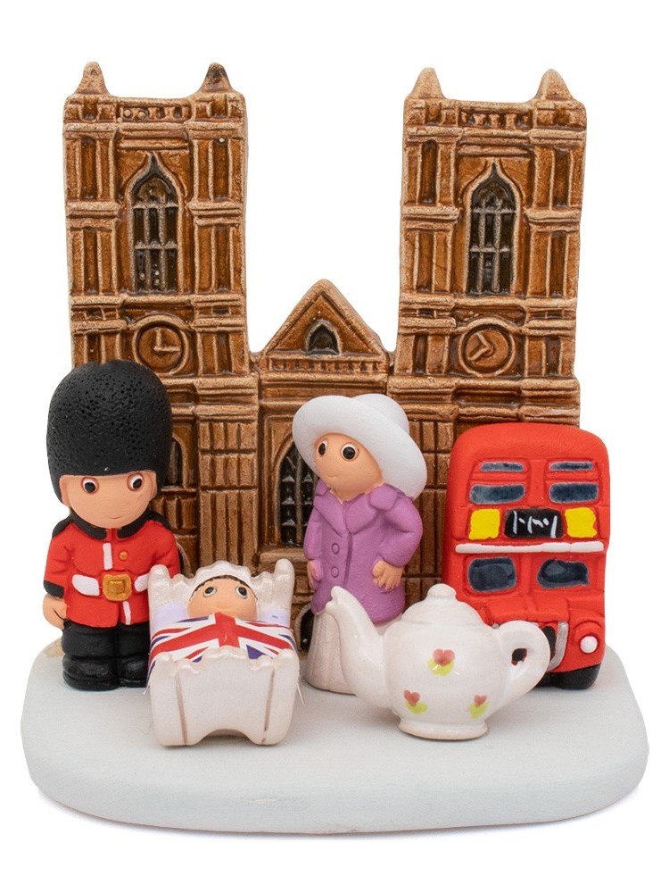 Presepe mondo Londra in terracotta laccata