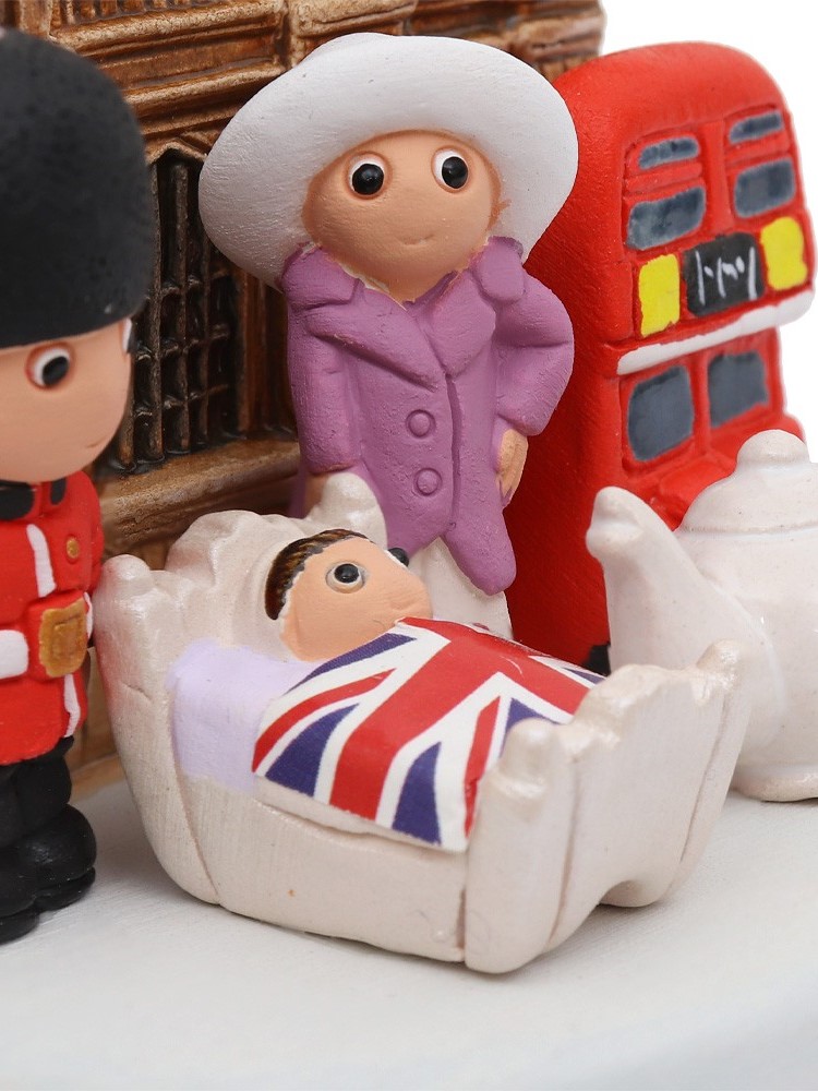 Presepe mondo Londra in terracotta laccata