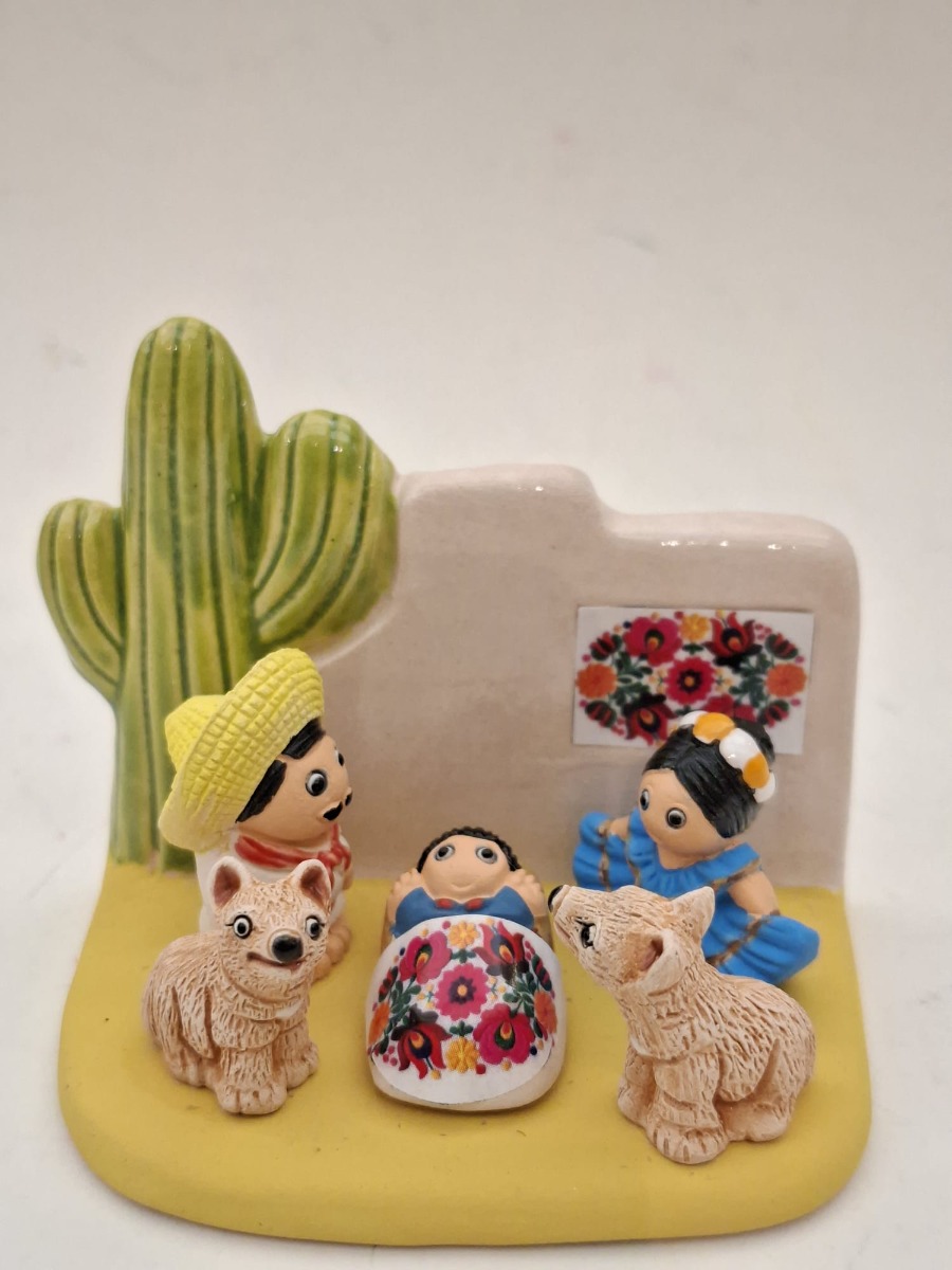 Presepe Messico in ceramica - pezzo unico