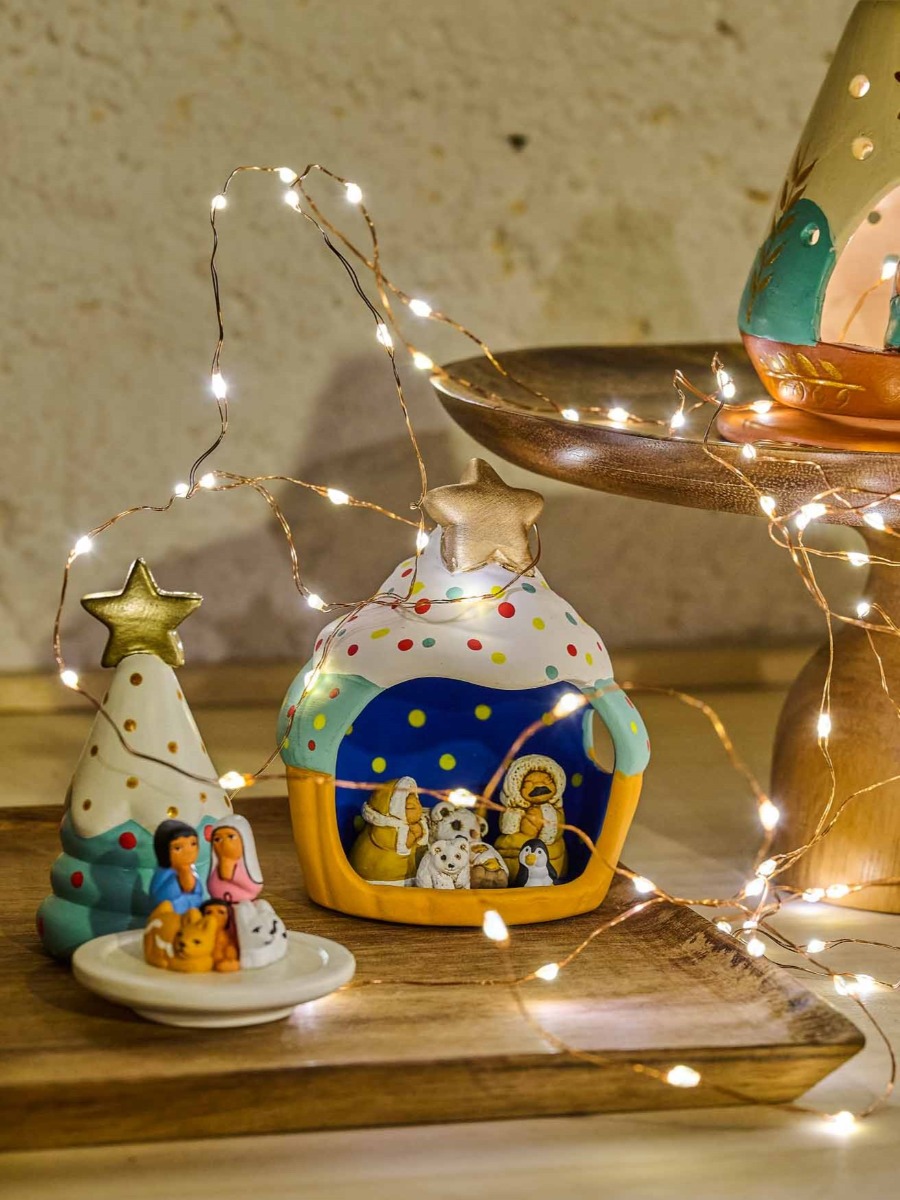 Presepe mondo eschimesi Dolce Natale acquamarina