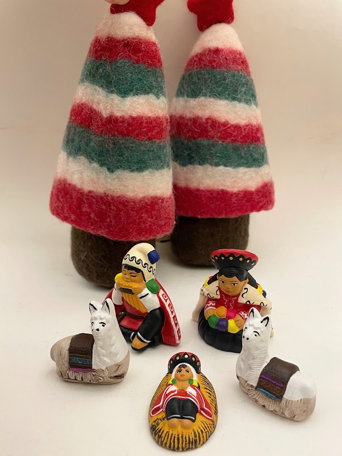 Presepe mondo peruviano Cuzqueno 5 figure