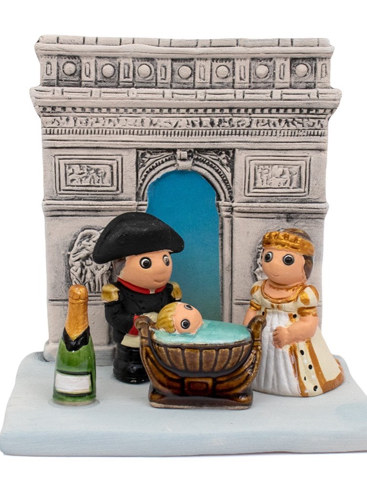 Presepe mondo Parigi in terracotta laccata