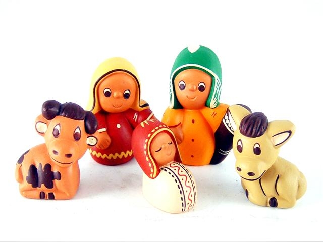 Presepe peruviano decorato 5 figure