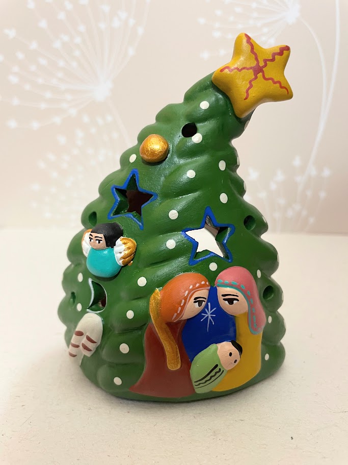 Presepe peruviano Albero inclinato porta lumino