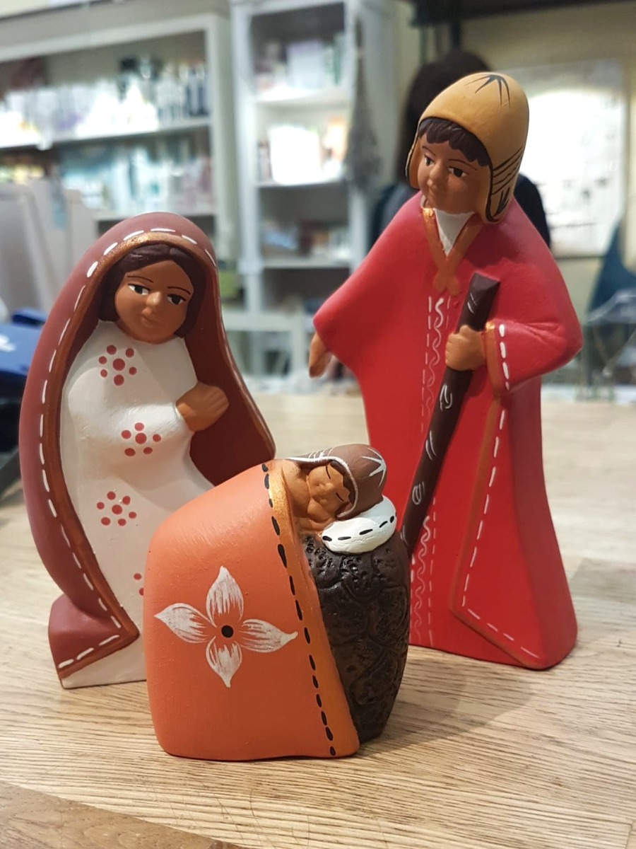 Presepe natività stilizzata colorato