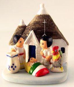 Presepe ambientato in Puglia con trulli - pezzo unico
