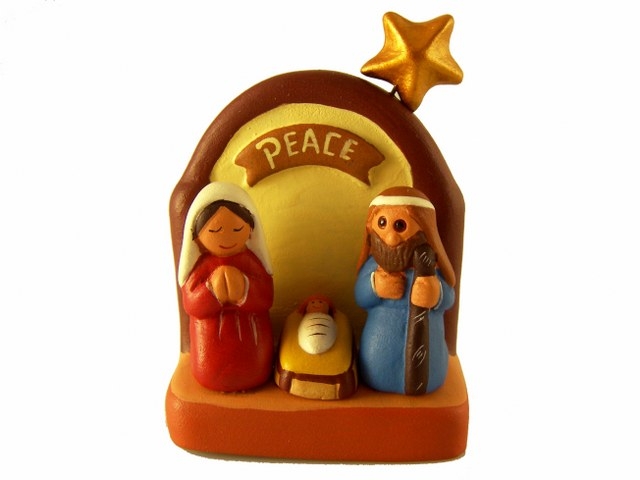 Presepe terracotta pace con stella
