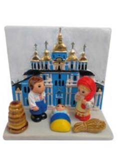 Presepe Ucraina in ceramica fatto a mano, Equo solidale dal Perù