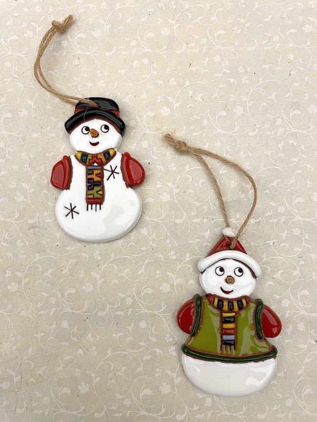 Pupazzo in ceramica decorazione per Natale