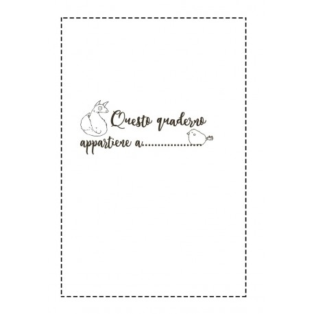 Quaderno A5 - Foglie & Coniglietti, a righe