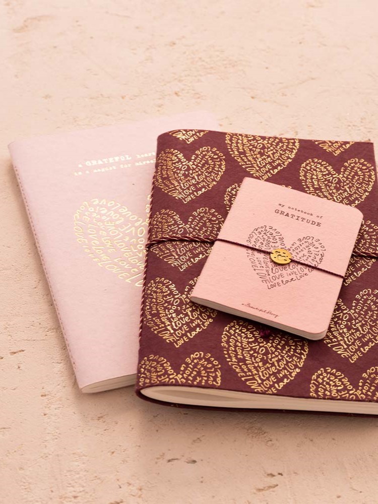 Quaderno A5 Notebook Gratitudine rosa
