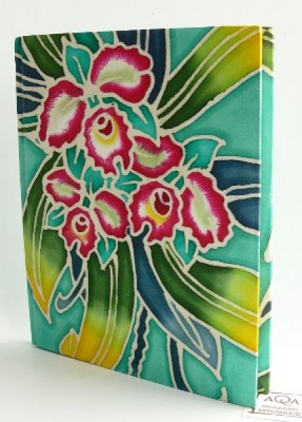 Quaderno Orchidea dipinto a mano