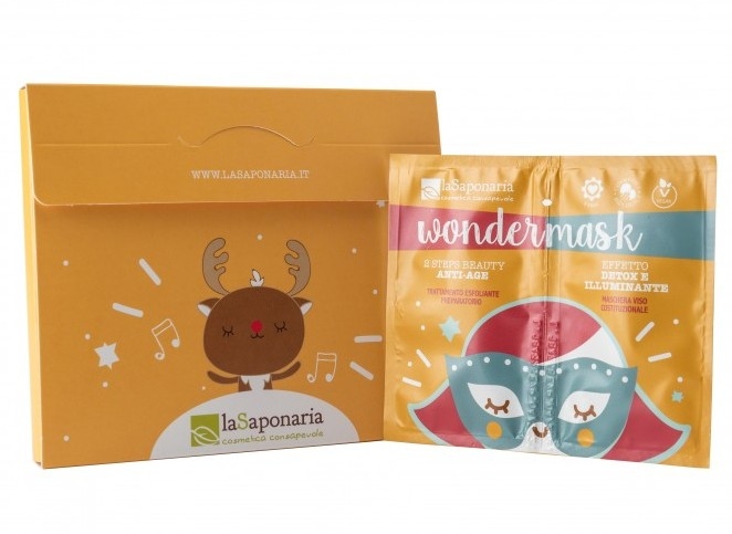 Regalo Maschera viso 2 fasi beauty anti age WONDERMASK 13g - La Saponaria
