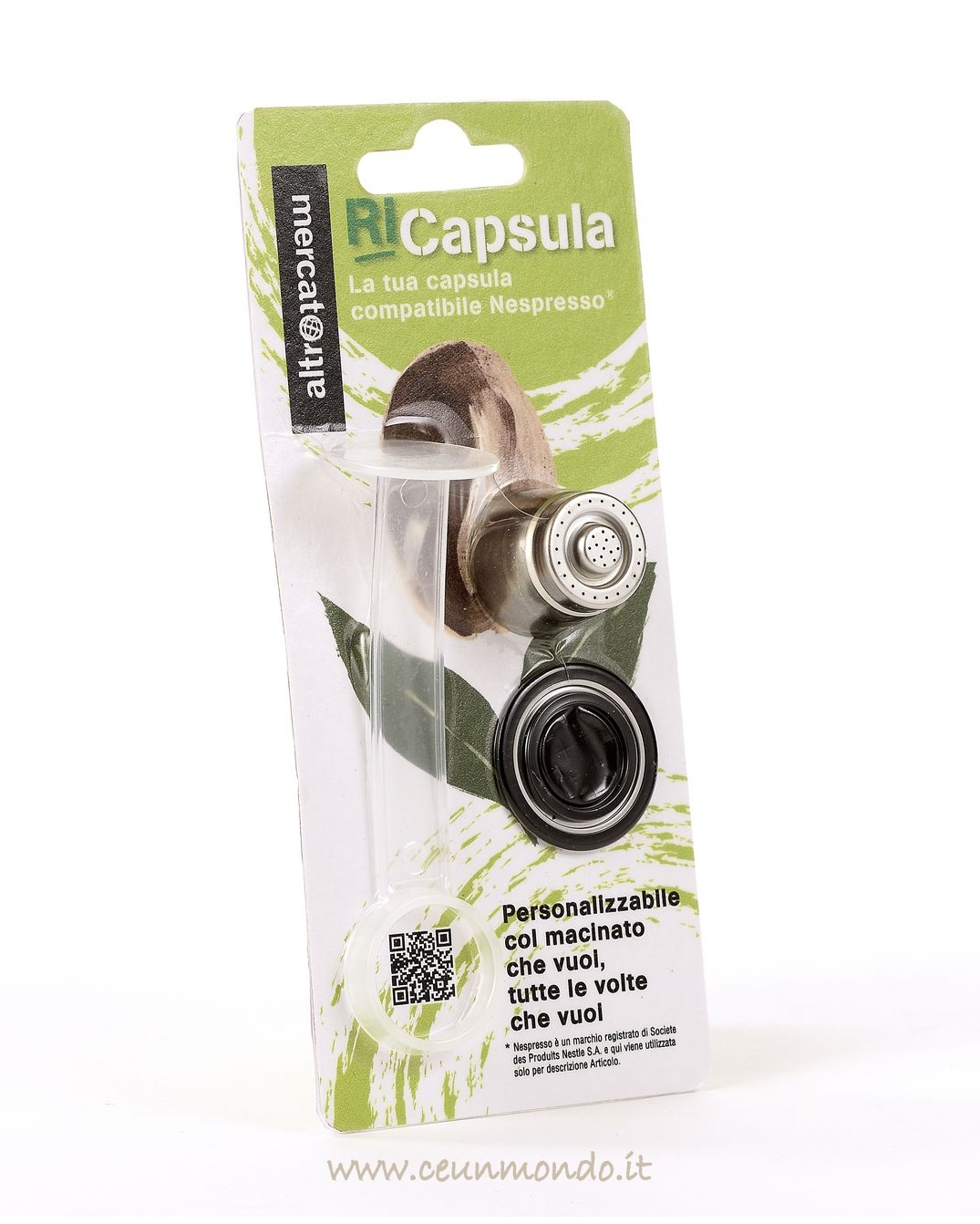 Capsula riciclabile compatibile con nespresso