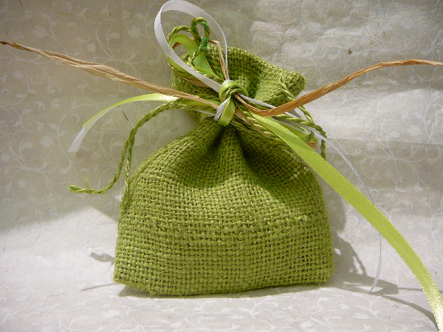 Sacchetto in juta Verde chiaro