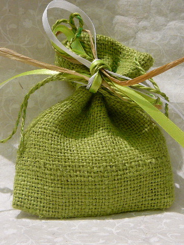 Sacchetto in juta Verde bomboniera