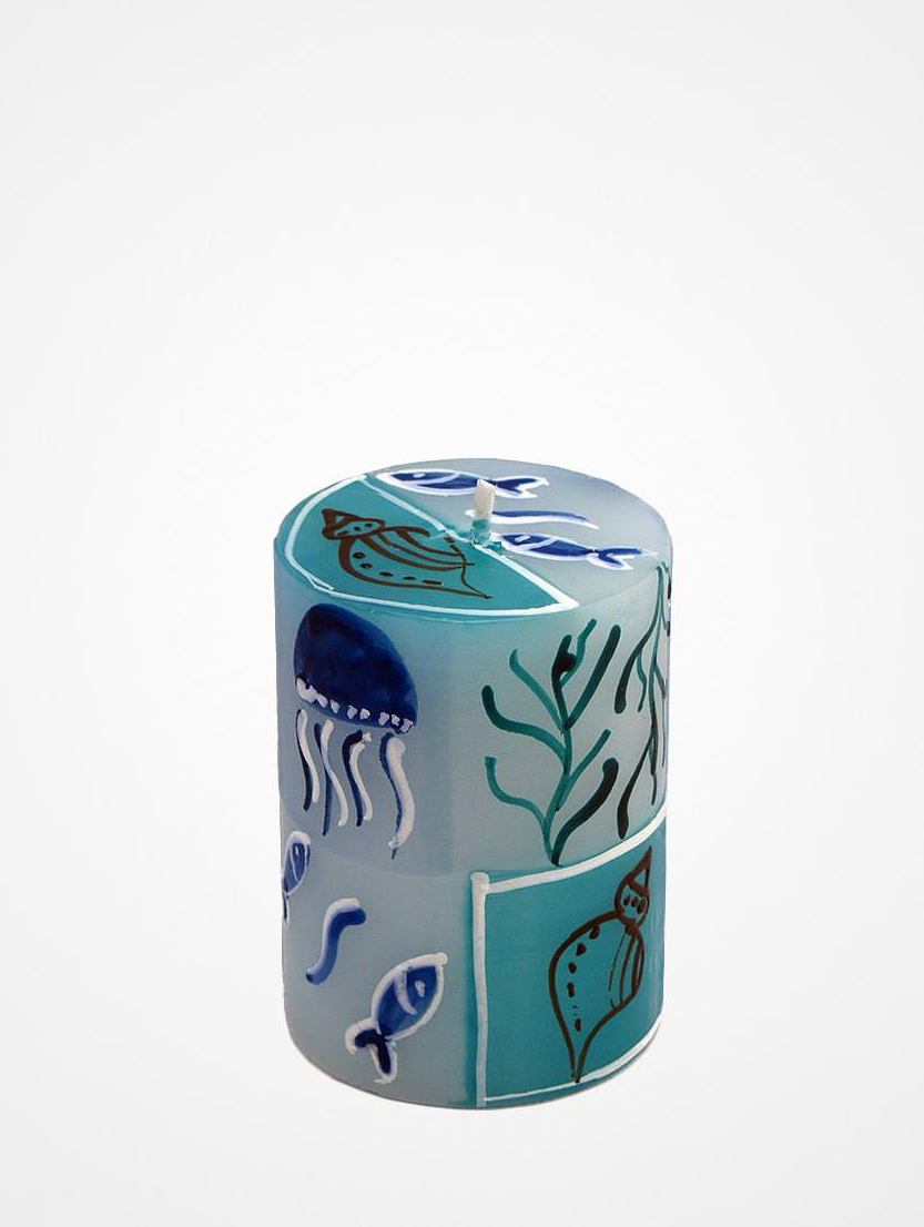 Candela dipinta a mano Samaki 5x7