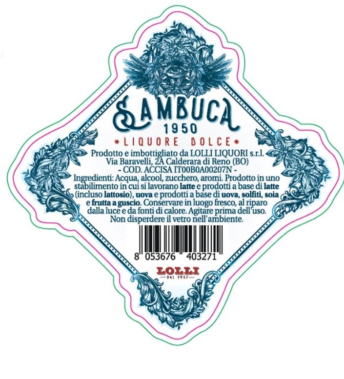 Sambuca Lolli, bottiglia da 500ml