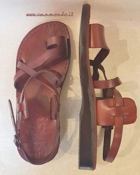 SANDALI cuoio, sandali palestinesi RAFAH marroni