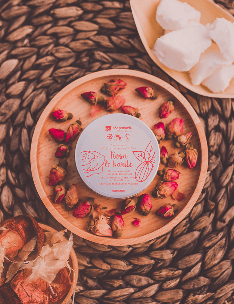 Crema mani Rosa e Karitè Bio