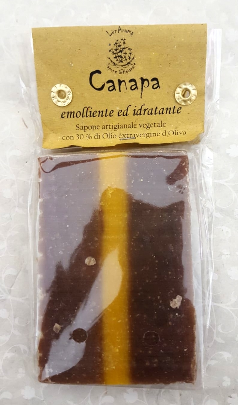 Sapone artigianale vegetale Canapa emolliente ed idratante - Lunaroma