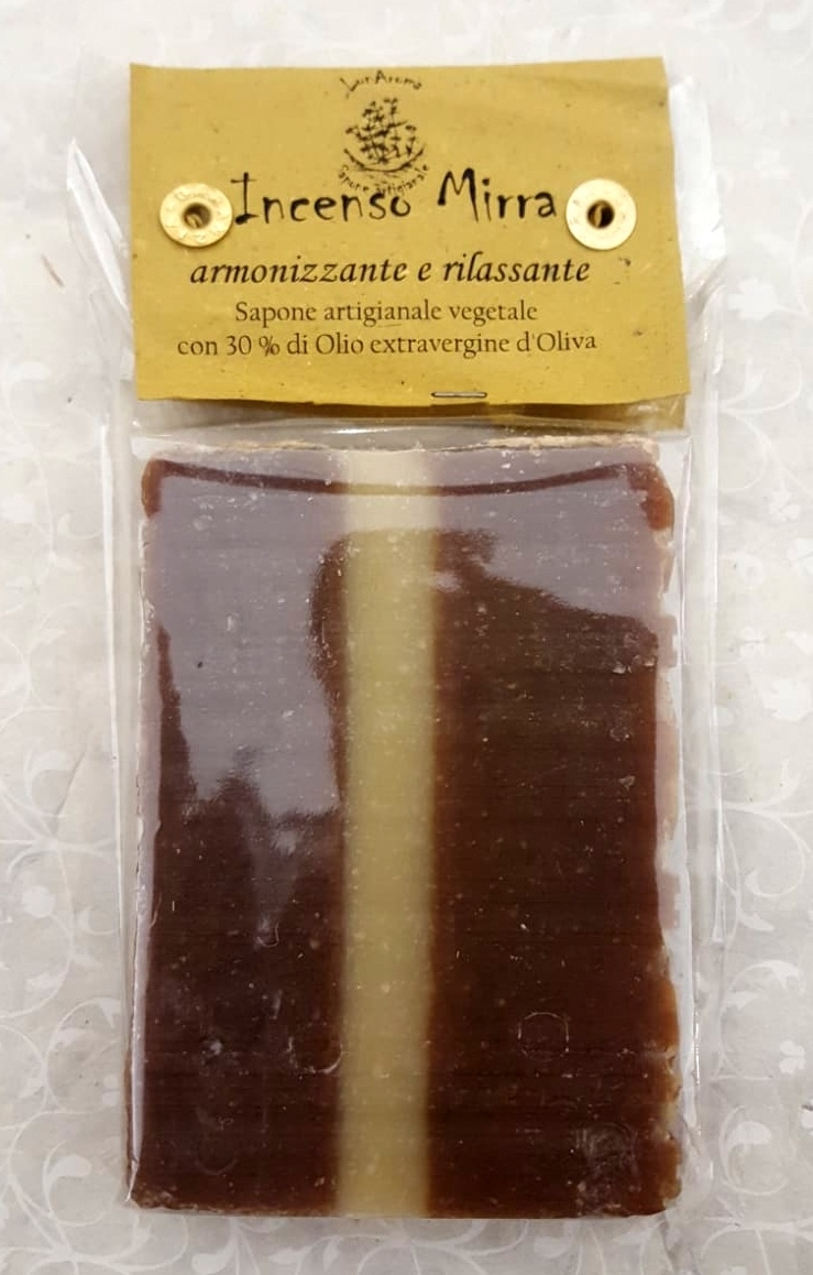 Sapone artigianale vegetale Incenso e Mirra  armonizzante e rilassante - Lunaroma