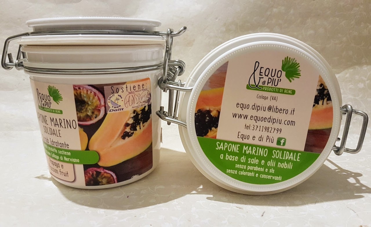 Sapone Marino con granelli di sale Papaya e Passion Fruit