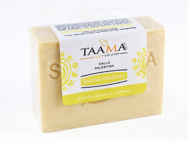 Sapone con olio d'oliva e limone 100gr dalla Palestina