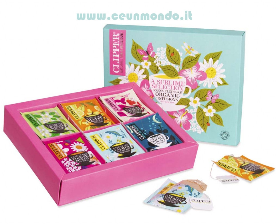 Scatola con 60 tisane assortite SUBLIME SELECTION 60 filtri CLIPPER