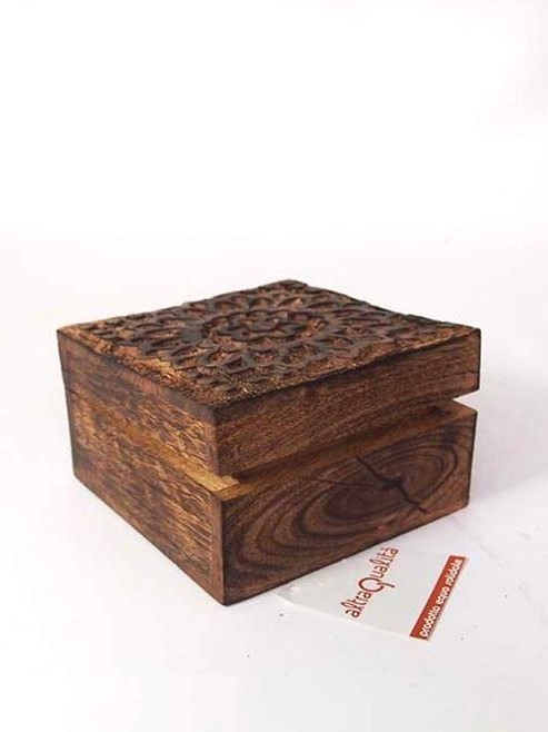 Scatola in legno scuro Mandala
