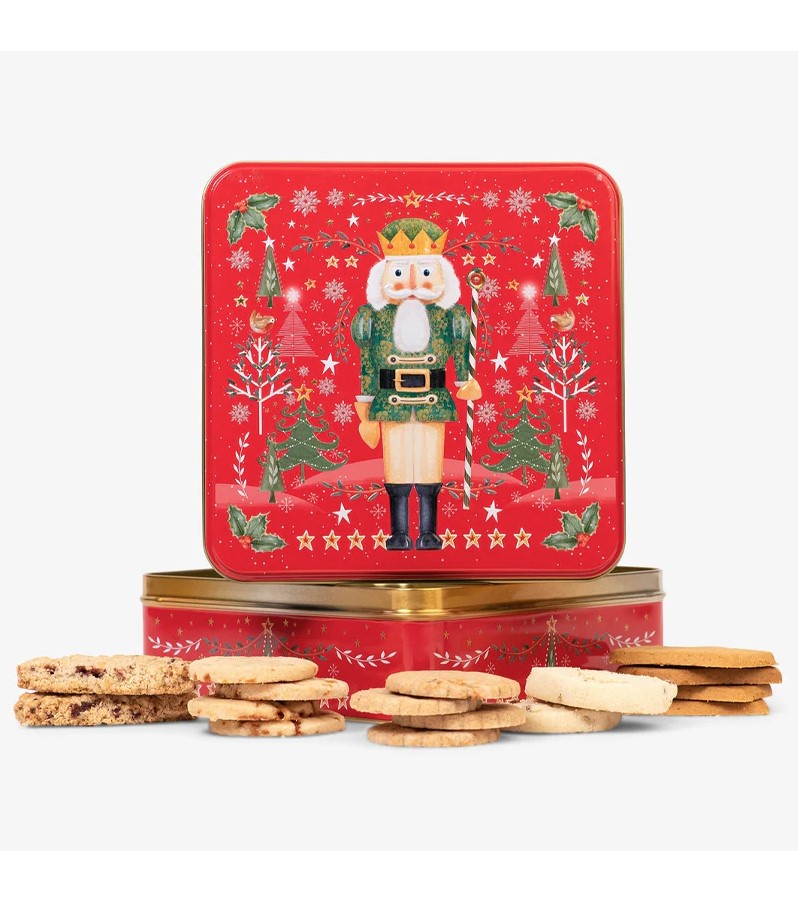 Scatola di latta biscotti Schiaccianoci Natale Farm House