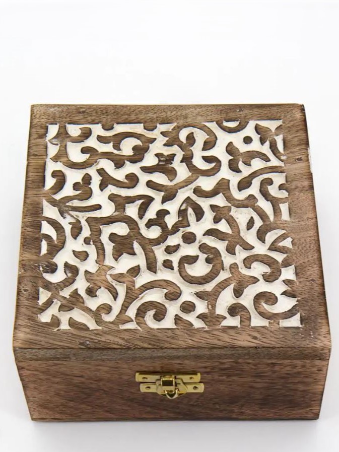 Scatola in legno porta gioie INTARSI media