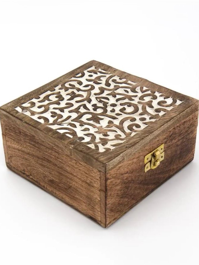 Scatola in legno porta gioie INTARSI media
