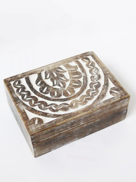 Scatola in legno porta gioie decorazione ad arco