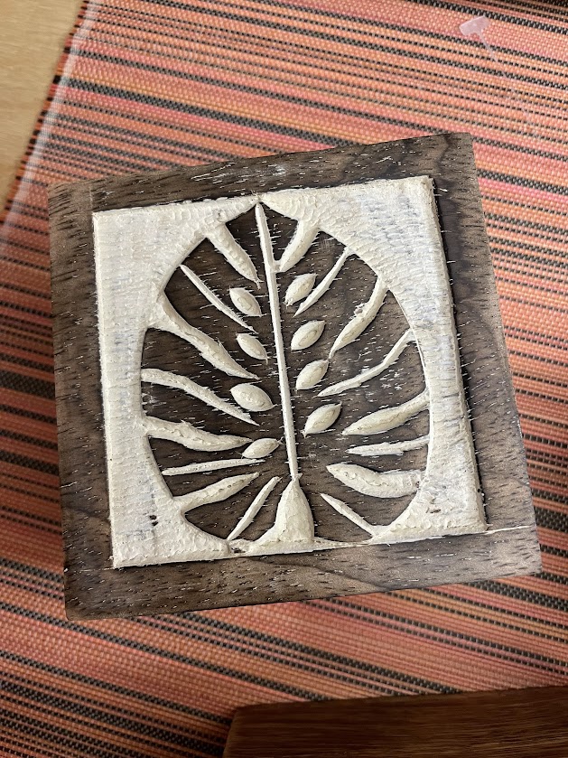 Scatola in legno porta gioie FOGLIA piccola