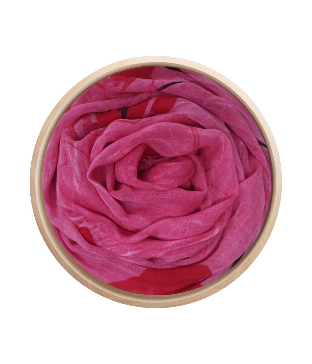 Foulard sciarpa Bamboo Schiele fuxia