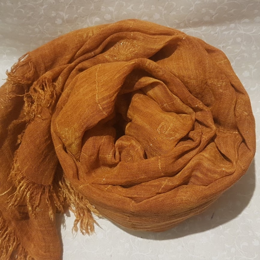 Foulard sciarpa Bamboo Glitter Curcuma