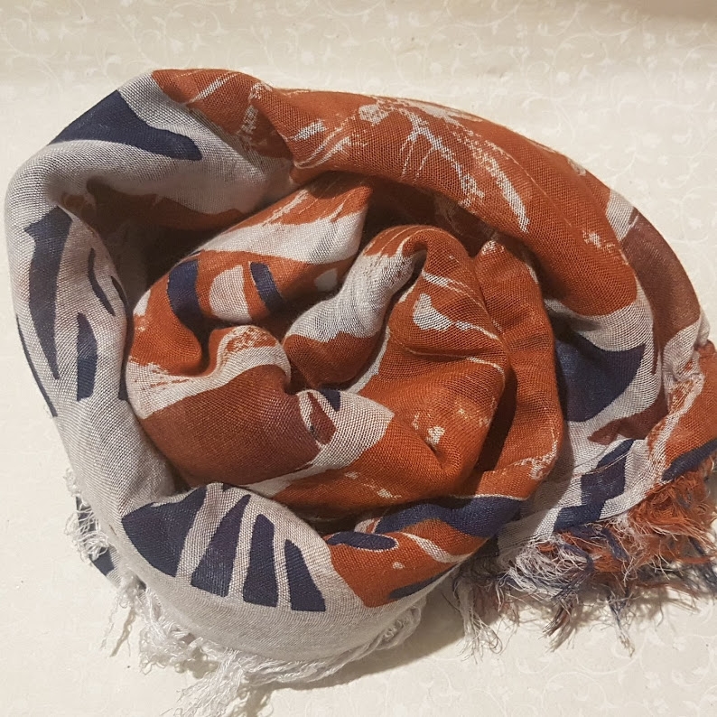 Foulard sciarpa Bamboo Matisse Grigio perla 31