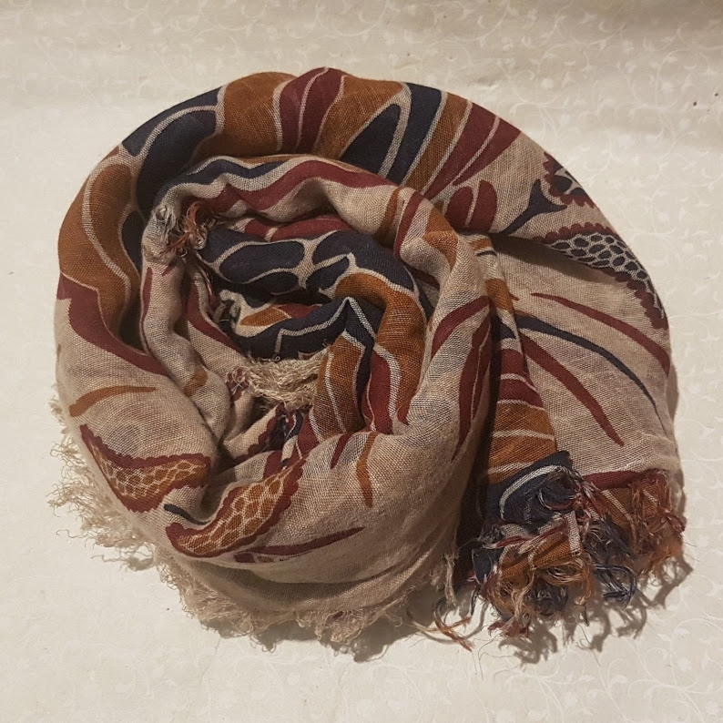 Foulard sciarpa Bamboo Morris Beige 03