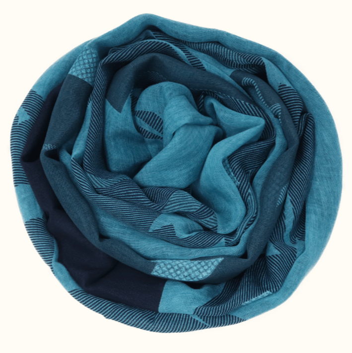 Sciarpa in bamboo blu