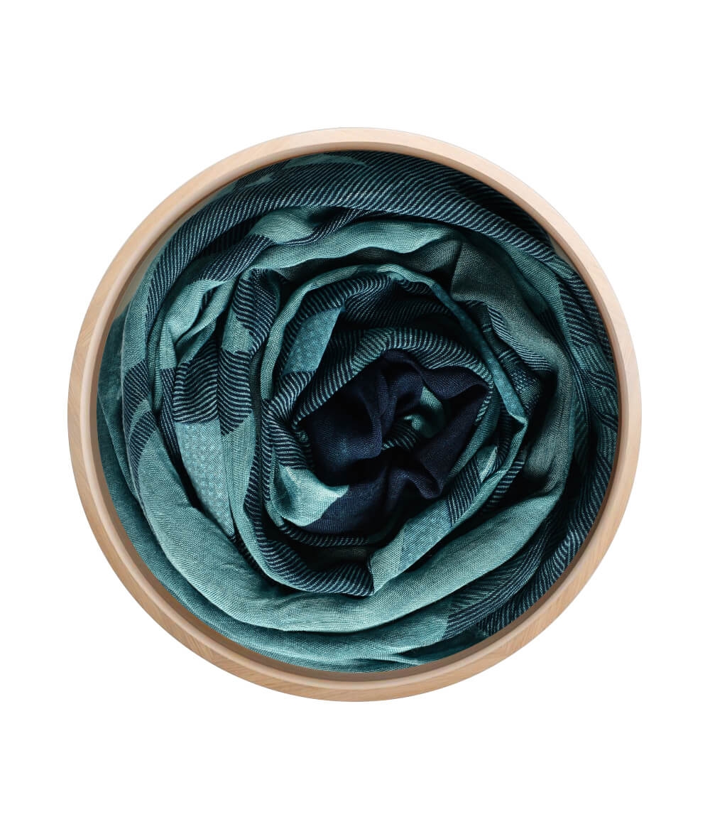 Foulard sciarpa Bamboo Klee Verde Blu